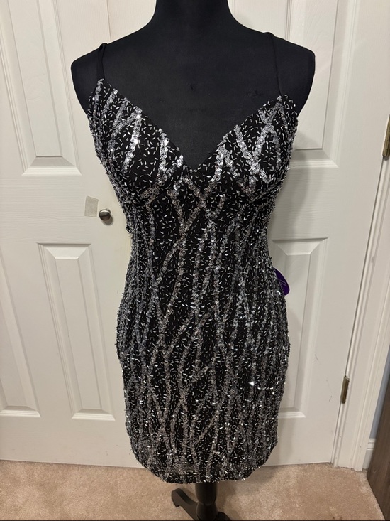 Windsor Dresses & Skirts - Windsor Hartley Lace-Up Sequin Mini Dress